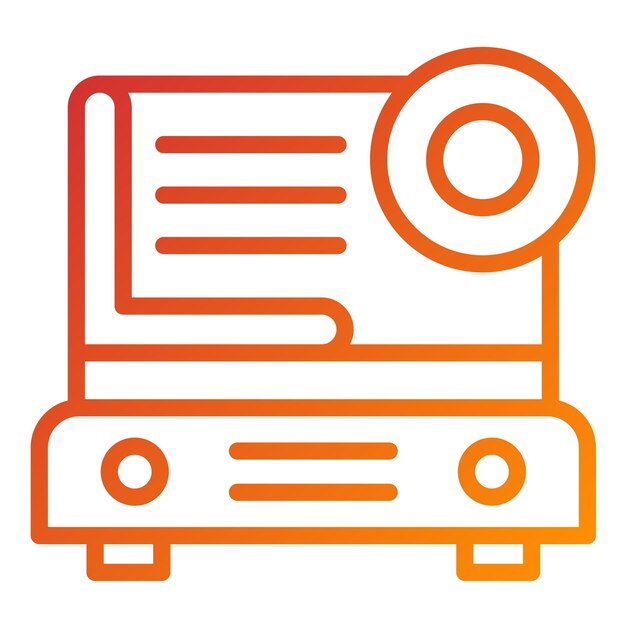Diseño vectorial Estilo del icono de la cortadora eléctrica de asado