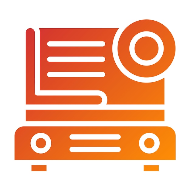 Diseño vectorial Estilo del icono de la cortadora eléctrica de asado
