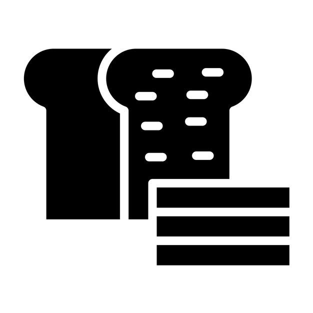 Diseño vectorial Estilo del icono de la cortadora de pan eléctrica