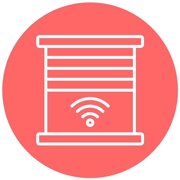 Diseño vectorial Estilo del icono de las cortinas inteligentes