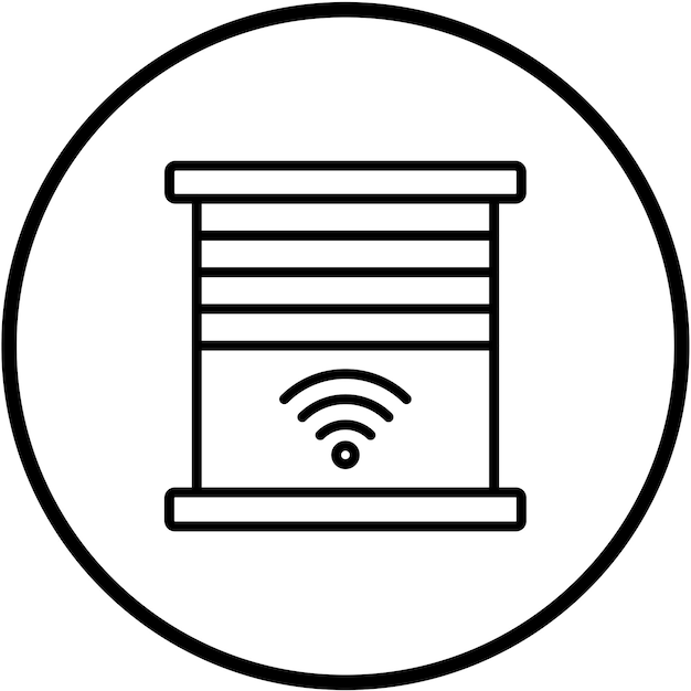 Diseño vectorial Estilo del icono de las cortinas inteligentes