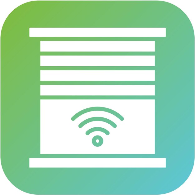 Diseño vectorial Estilo del icono de las cortinas inteligentes