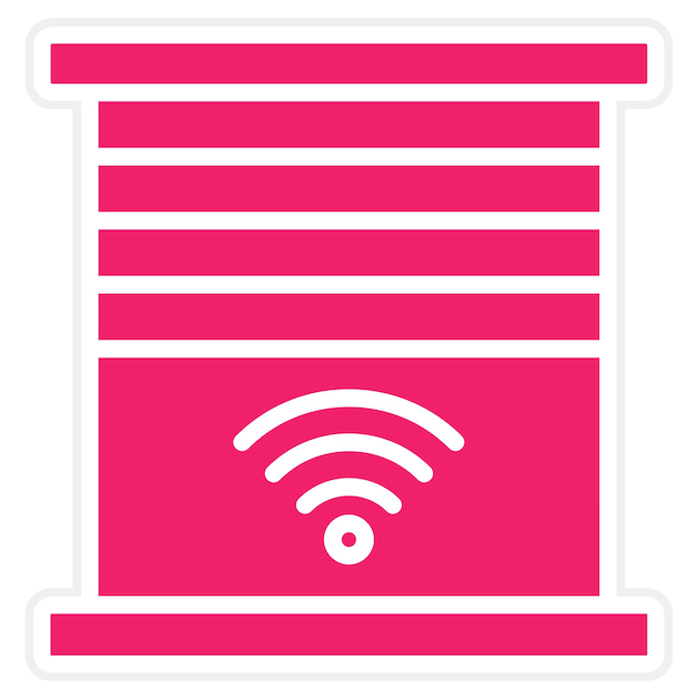 Diseño vectorial Estilo del icono de las cortinas inteligentes