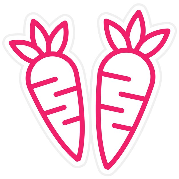 Diseño vectorial Estilo del icono de la cosecha saludable