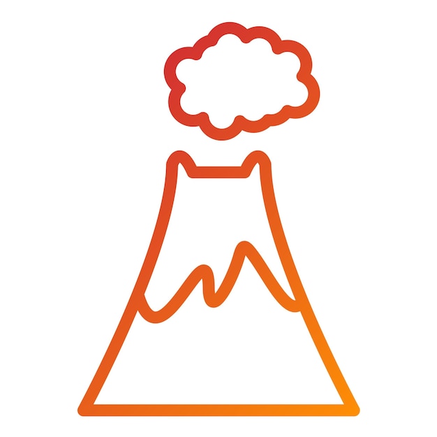 Diseño vectorial Estilo del icono del cráter
