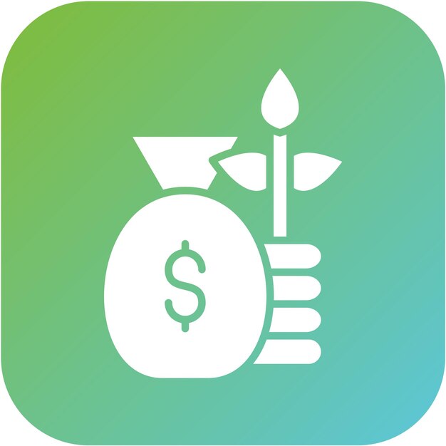 Diseño vectorial Estilo del icono de crecimiento de acciones