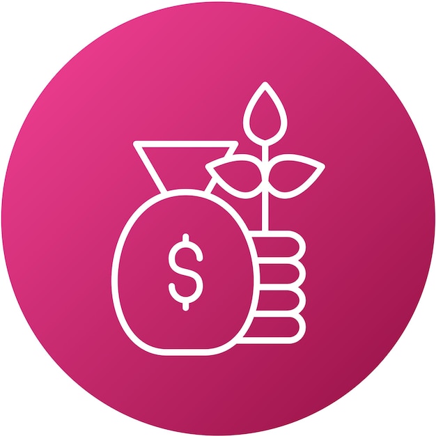 Diseño vectorial Estilo del icono de crecimiento de acciones