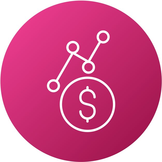 Diseño vectorial Estilo del icono de crecimiento monetario