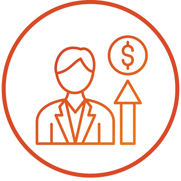 Diseño vectorial Estilo de icono de crecimiento profesional