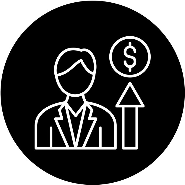 Diseño vectorial Estilo de icono de crecimiento profesional