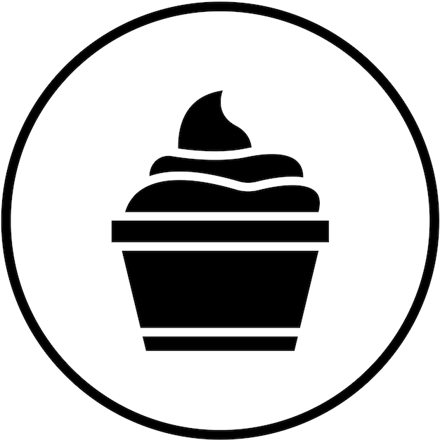 Diseño vectorial de estilo de icono de crema agria