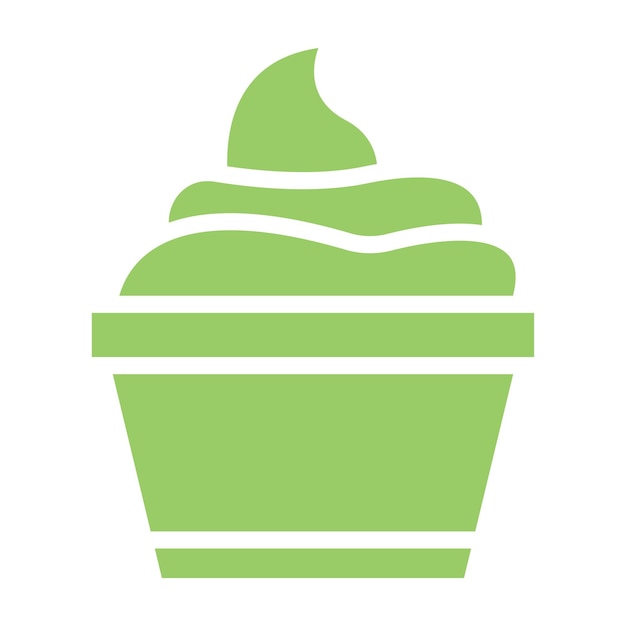 Diseño vectorial de estilo de icono de crema agria