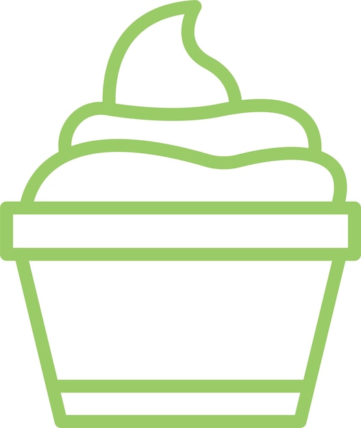 Diseño vectorial de estilo de icono de crema agria