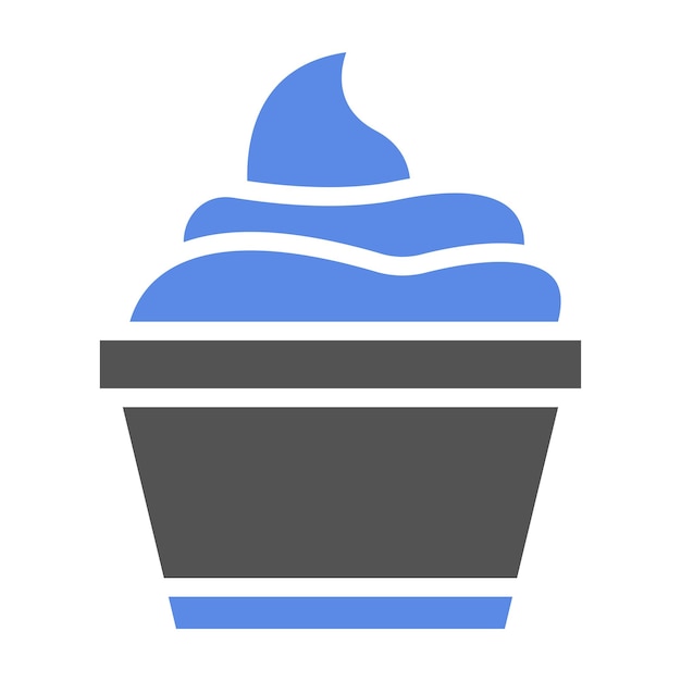 Diseño vectorial de estilo de icono de crema agria