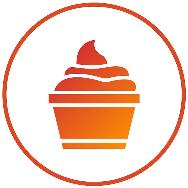 Diseño vectorial de estilo de icono de crema agria