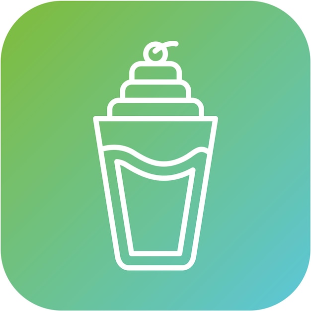 Diseño vectorial Estilo del icono de la crema de refresco