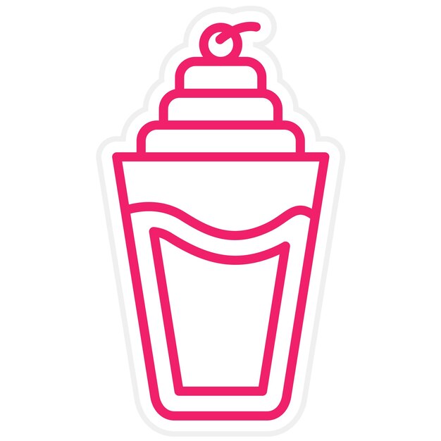 Diseño vectorial Estilo del icono de la crema de refresco