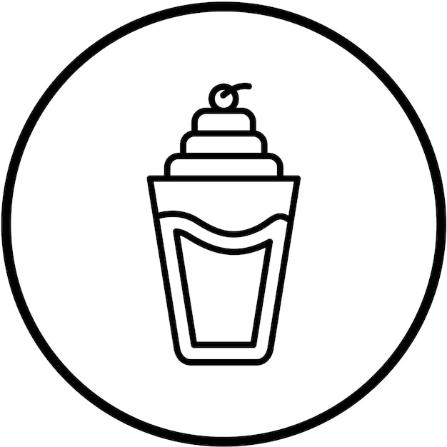 Diseño vectorial Estilo del icono de la crema de refresco