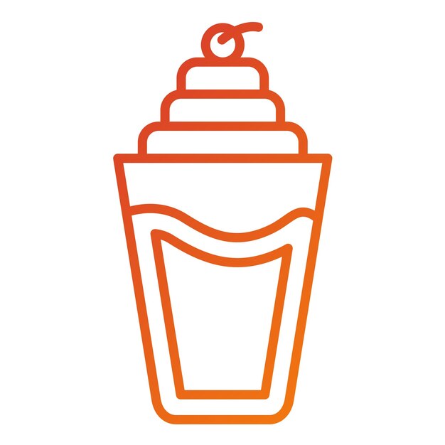 Diseño vectorial Estilo del icono de la crema de refresco
