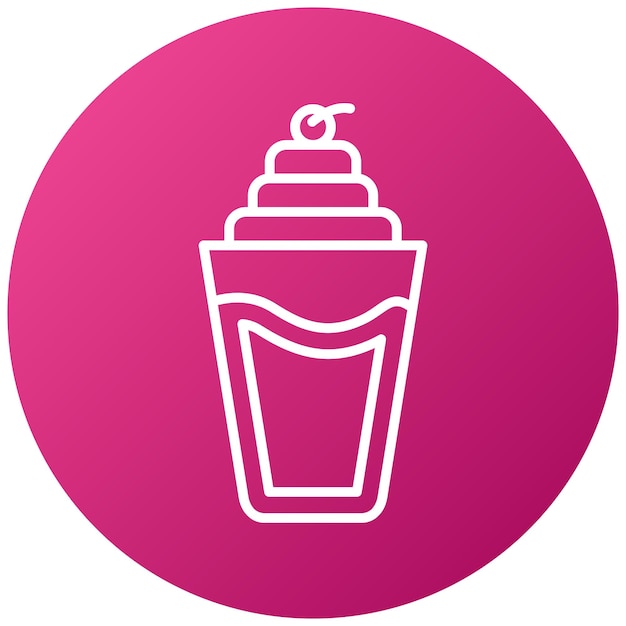 Diseño vectorial Estilo del icono de la crema de refresco
