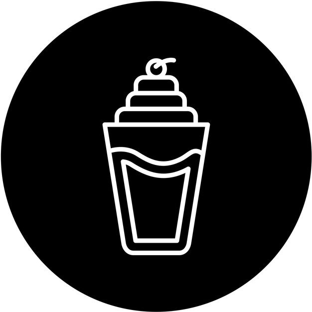 Diseño vectorial Estilo del icono de la crema de refresco