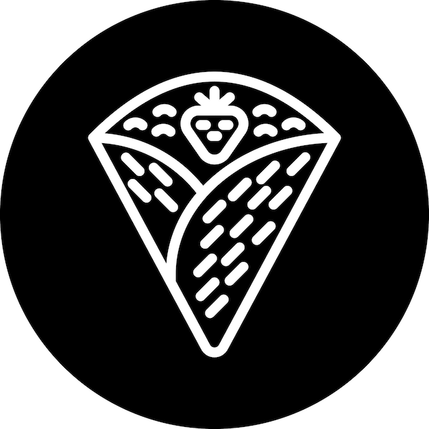 Diseño vectorial Estilo de icono de crepe