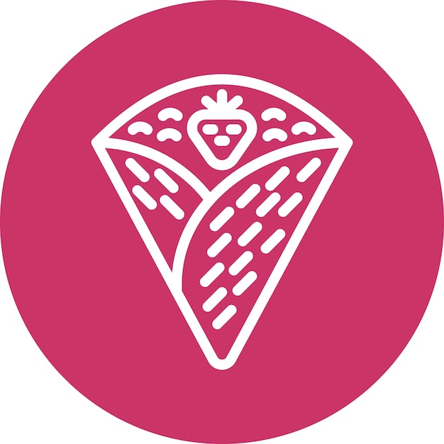 Diseño vectorial Estilo de icono de crepe