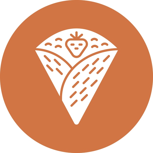 Diseño vectorial Estilo de icono de crepe
