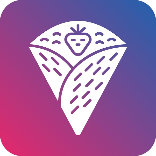 Diseño vectorial Estilo de icono de crepe