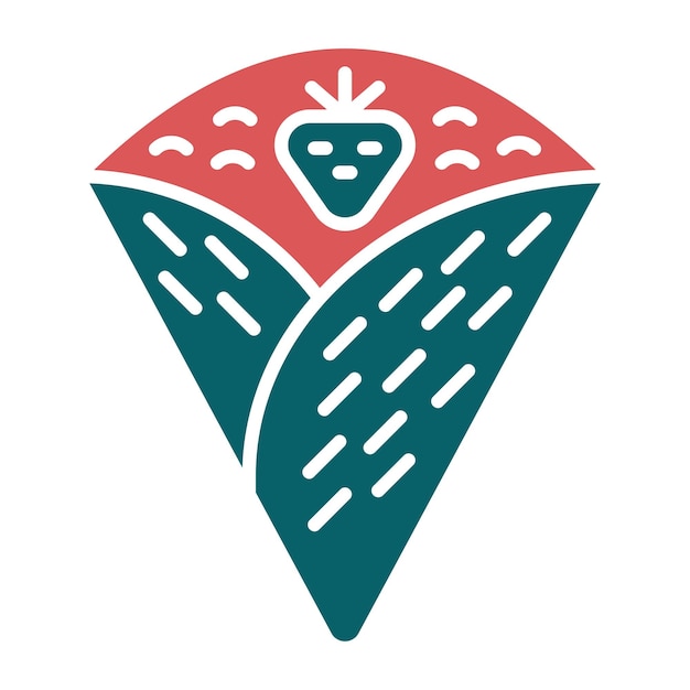 Diseño vectorial Estilo de icono de crepe