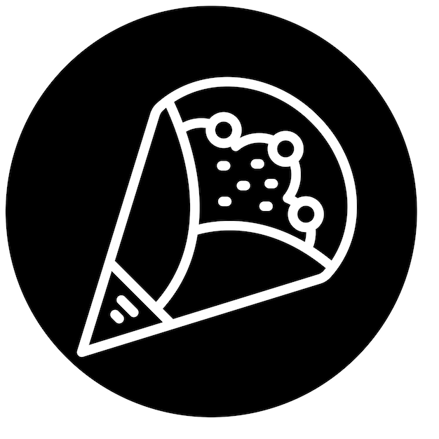 Diseño vectorial Estilo de icono de crepe