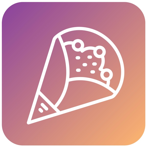 Diseño vectorial Estilo de icono de crepe