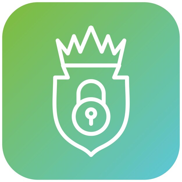 Diseño vectorial Estilo de icono de cresta segura