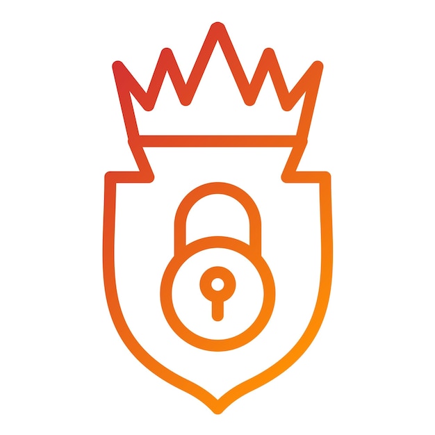 Diseño vectorial Estilo de icono de cresta segura