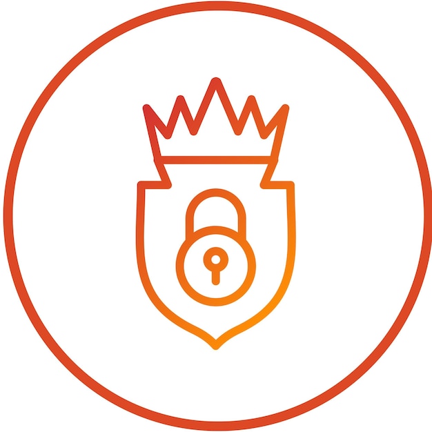 Diseño vectorial Estilo de icono de cresta segura