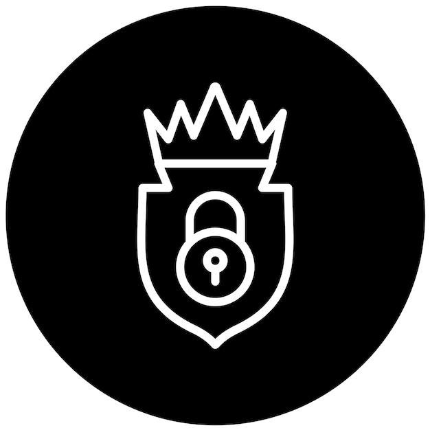 Diseño vectorial Estilo de icono de cresta segura