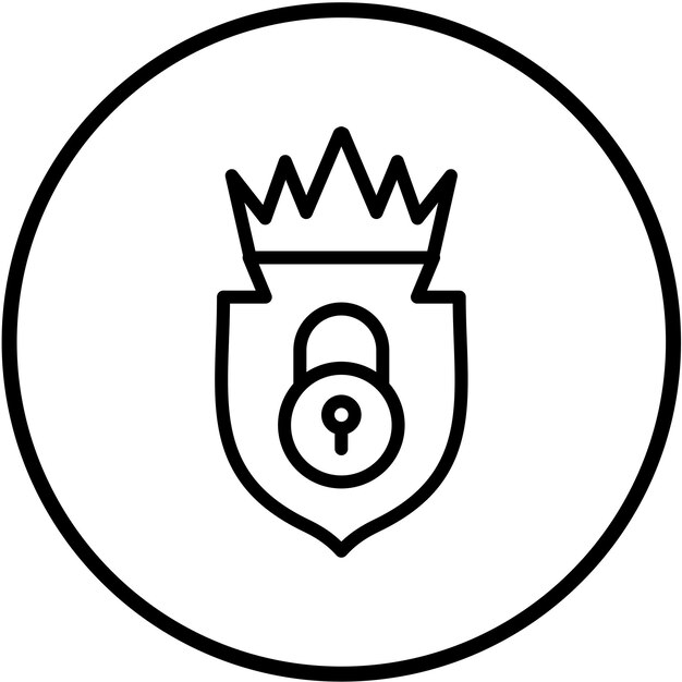 Diseño vectorial Estilo de icono de cresta segura