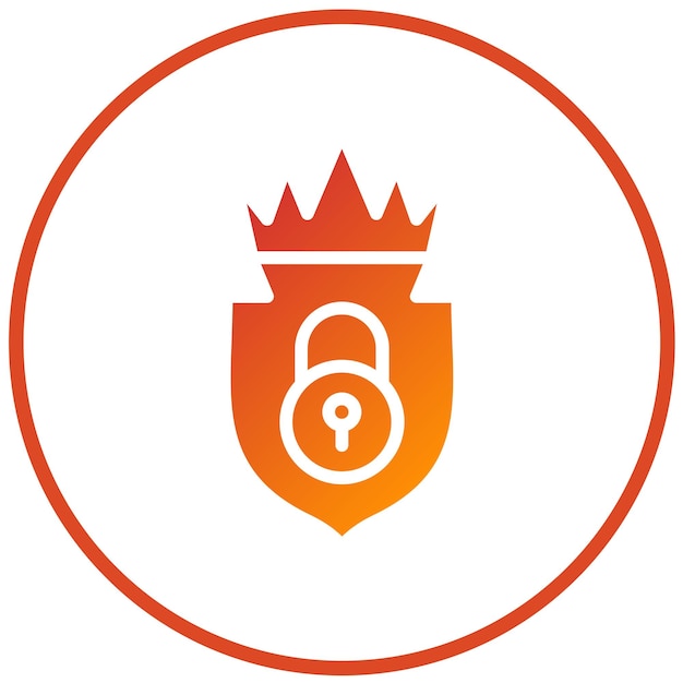 Diseño vectorial Estilo de icono de cresta segura