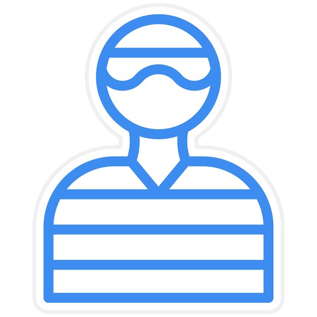 Diseño vectorial Estilo de icono criminal