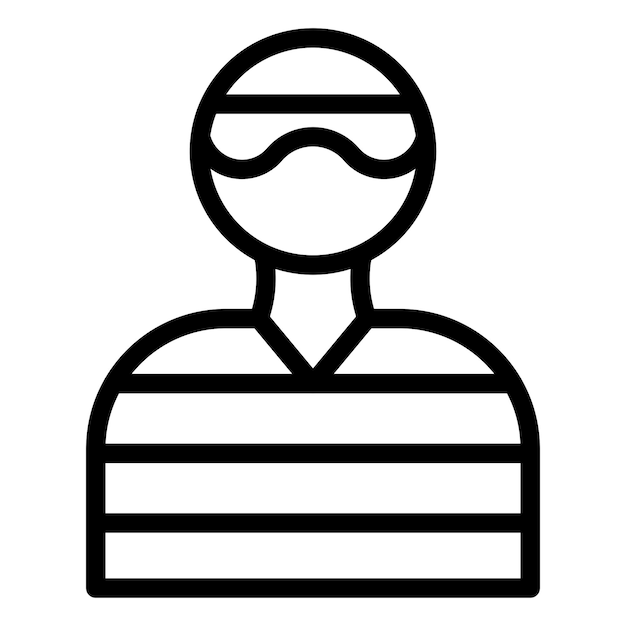 Diseño vectorial Estilo de icono criminal