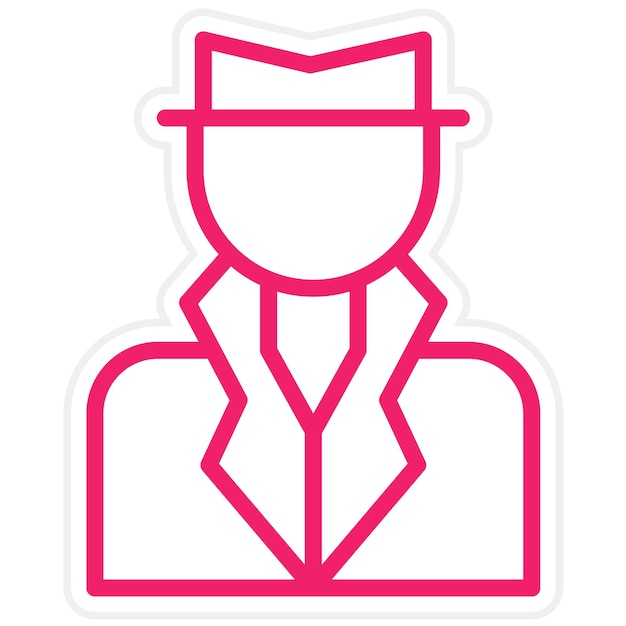 Diseño vectorial Estilo de icono criminal