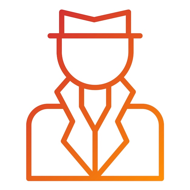Diseño vectorial Estilo de icono criminal