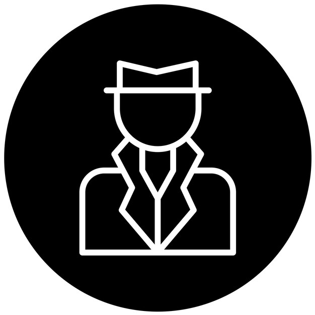 Diseño vectorial Estilo de icono criminal