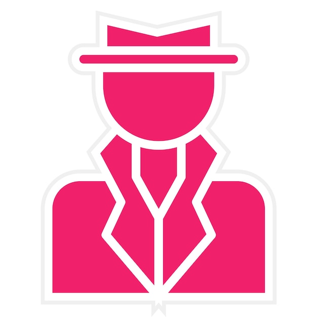 Diseño vectorial Estilo de icono criminal