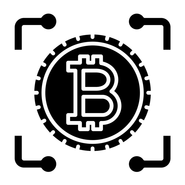 Vector diseño vectorial del estilo del icono de la criptomoneda