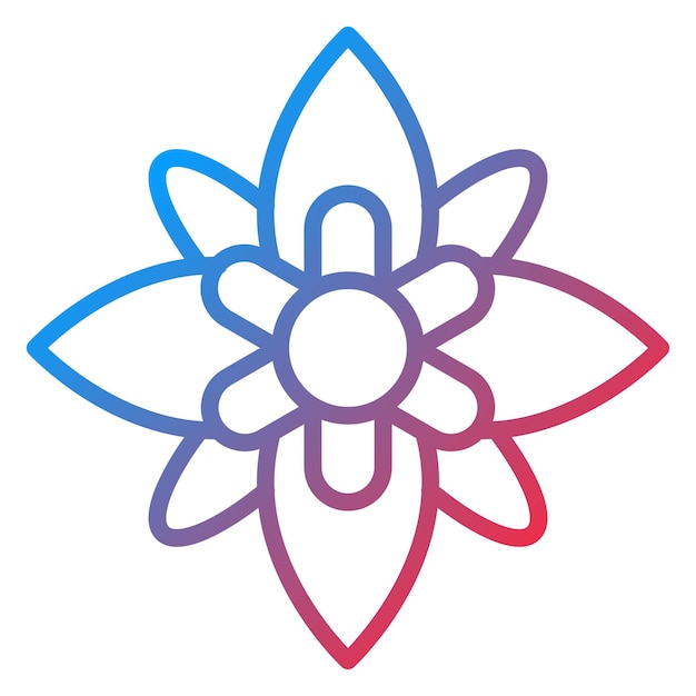 Diseño vectorial del estilo del icono del crisantemo