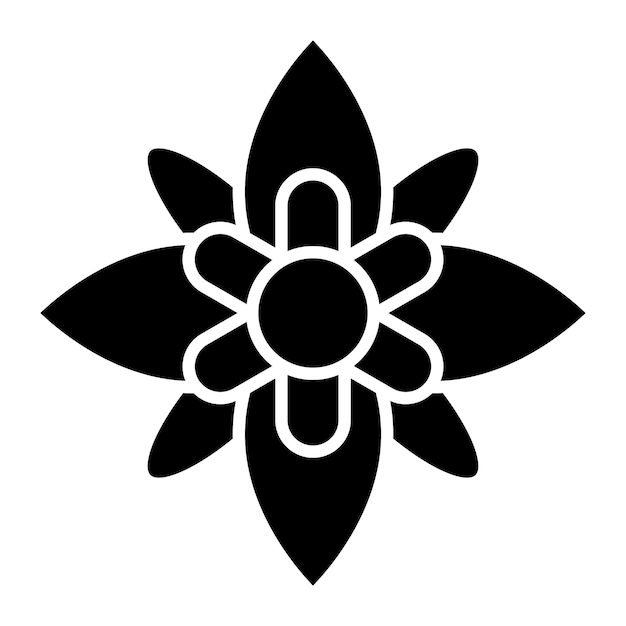 Diseño vectorial del estilo del icono del crisantemo