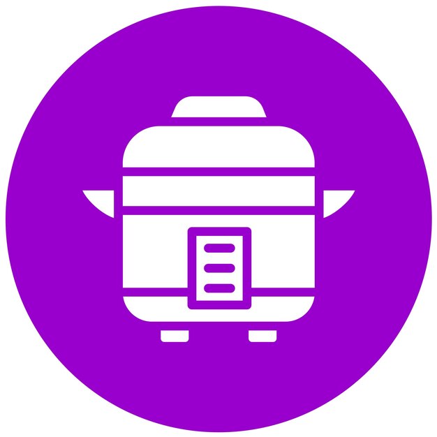 Diseño vectorial del estilo del icono de Crockpot