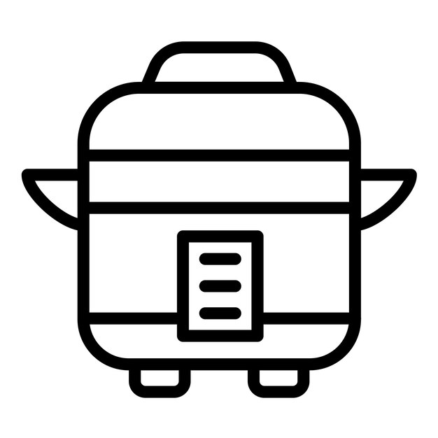 Diseño vectorial del estilo del icono de Crockpot
