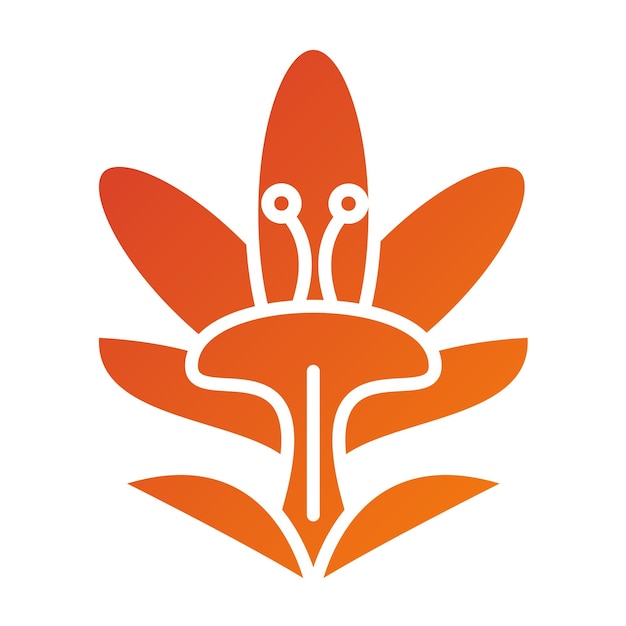Diseño vectorial Estilo del icono de Crocus